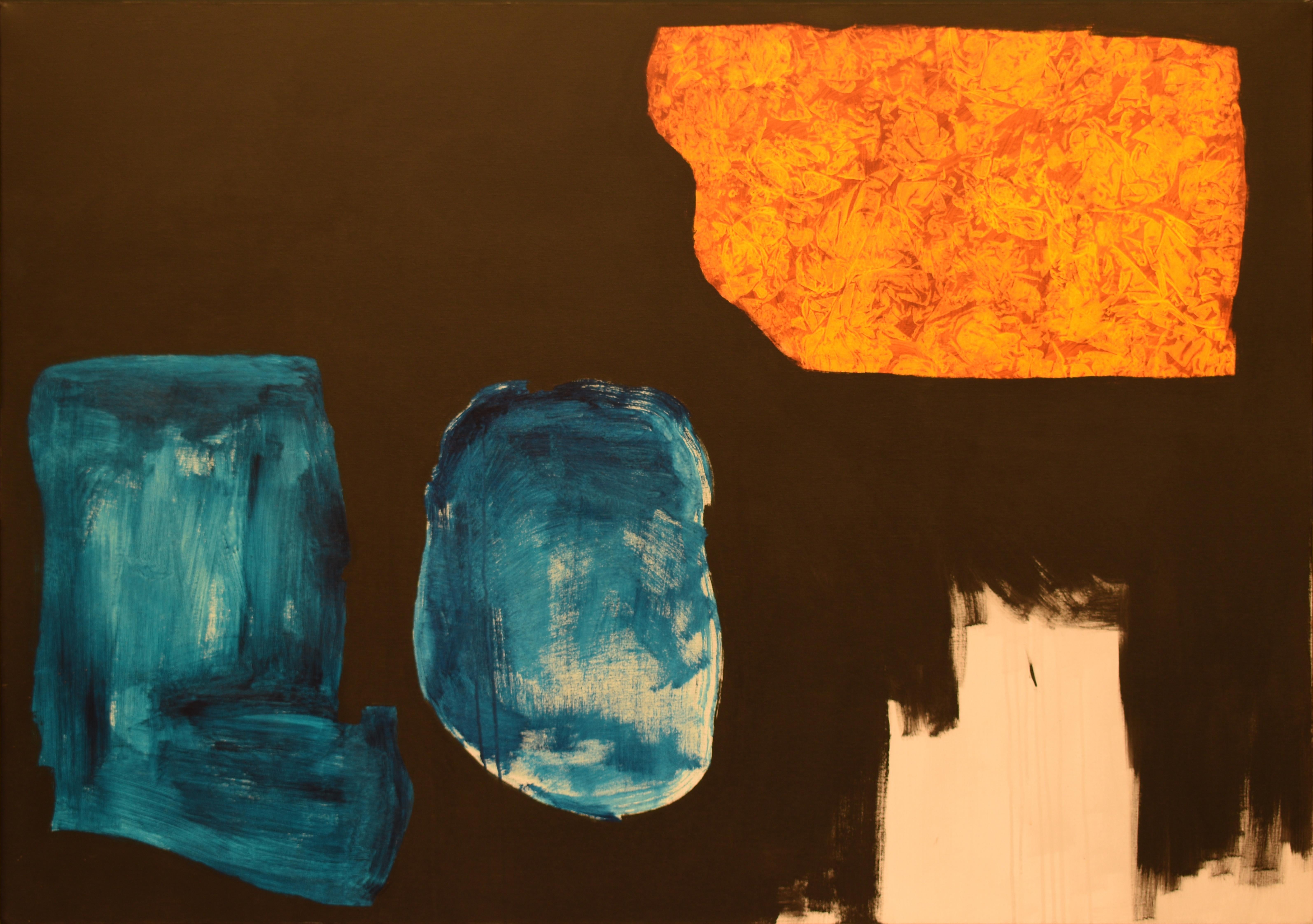 RAFAEL RUZ Abstract Painting - Ruz  Black  Big  Vinculo-  Abstract Acrylic  Painting
