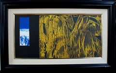 Ruz  Black  Golden  Yellow  original abstract acrylic canvas