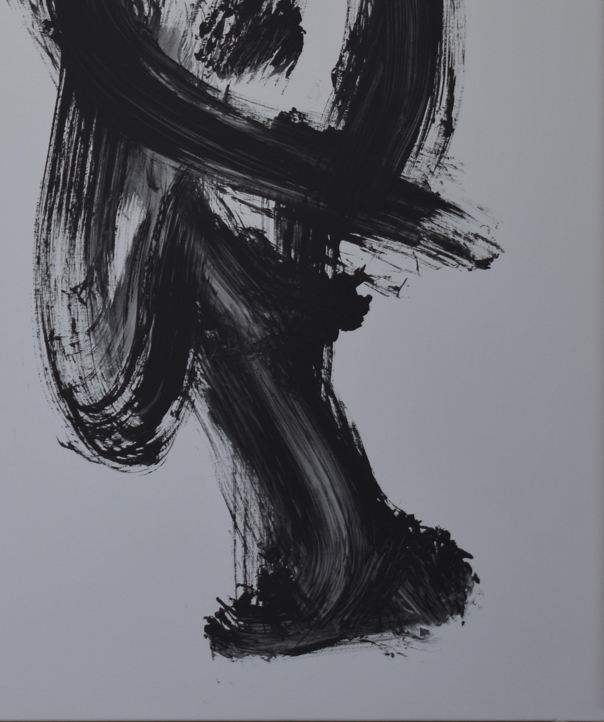 Ruz  Nero  Sfondo chiaro  Grande  El Peregrinar    Acrilico astratto  Pittura - Painting di RAFAEL RUZ