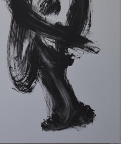 Ruz  Black  Light Background  Big  El Peregrinar    Abstract Acrylic  Painting