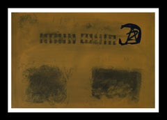 Ruz  negro sobre dorado pintura acrílica abstracta original