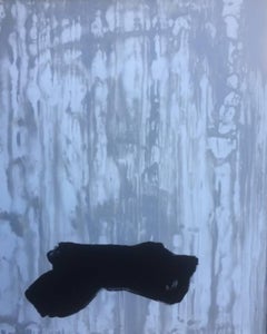 Ruz Blu Nero  Interni   Pittura originale astratta su tela