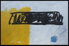 Ruz  Blue  Geometric Forms Original abstract acrylic oil painting