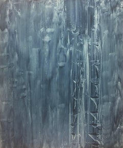 Ruz  Blue  Vertical    Abstract Acrylic on canvas Painting