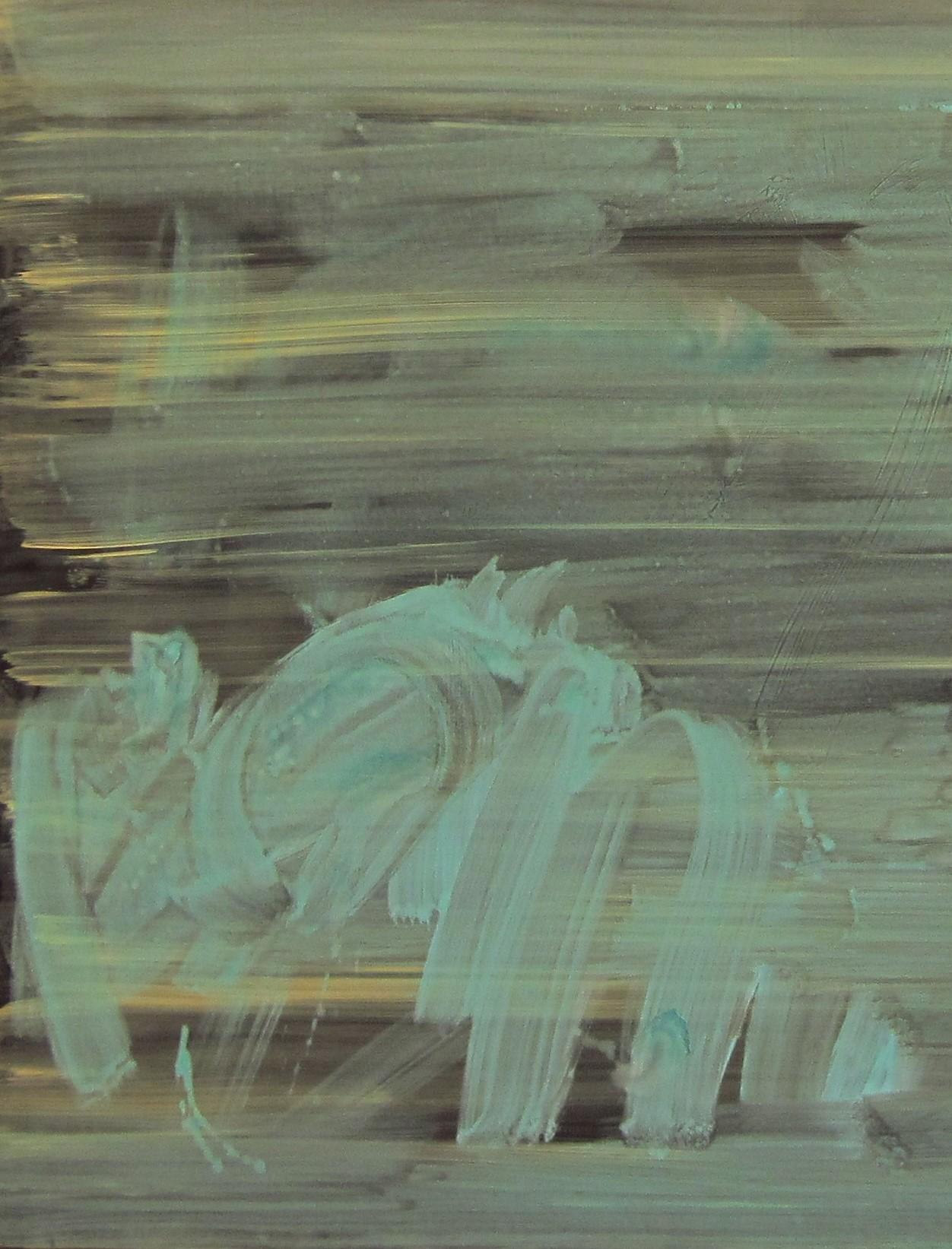 Ruz   Blues & Greene  Morbidamente eretto.  pittura su tela acrilica - Painting Astratto di RAFAEL RUZ