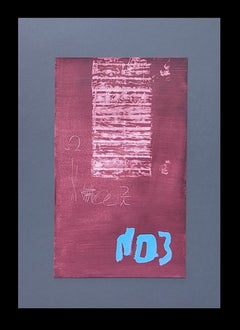 Pintura acrílica abstracta original de Ruz Color, enmarcada, década de 2000, 50 x 30 cm