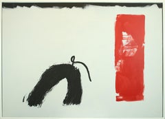 Ruz   Crema y rojo  Paisajes -  Pintura abstracta acrílica sobre lienzo