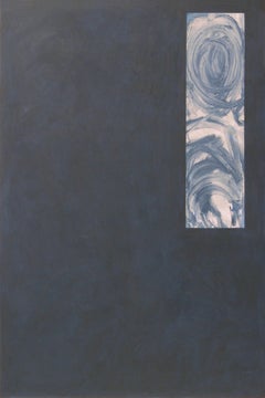 Ruz   Blu scuro  orignale  tela astratta pittura acrilica