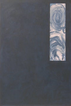 Ruz   Azul oscuro  orignal  lienzo abstracto pintura acrílica