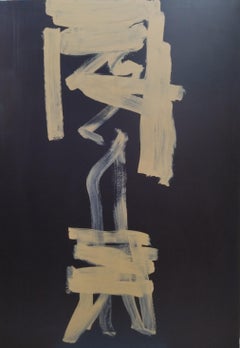 Ruz  Dark Blue Vertical Testigo. Landscapes -  Abstract Acrylic  Painting