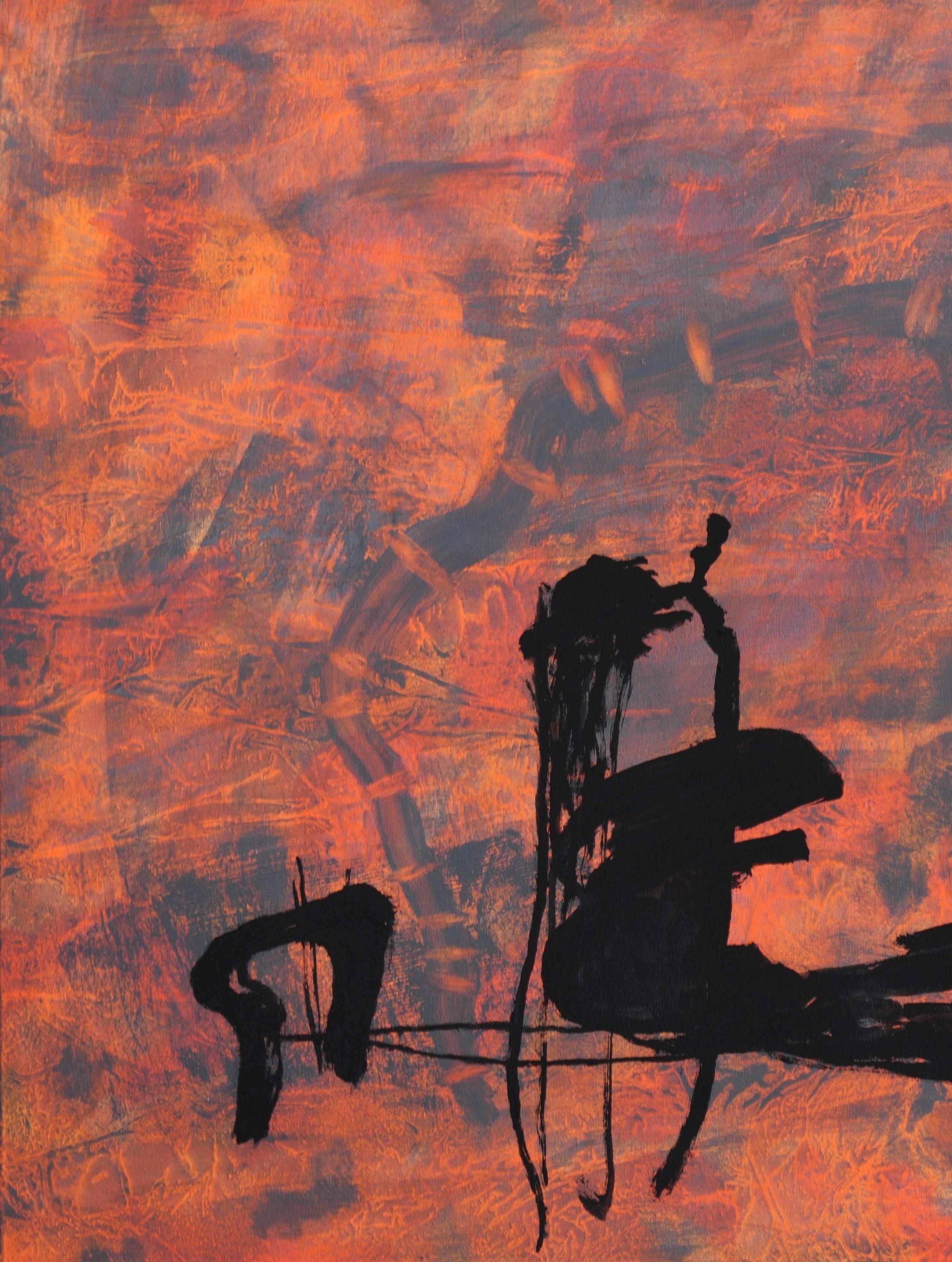 Ruz Febril rutina acrylic canvas painting – Painting von RAFAEL RUZ