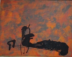 „Ruz Febril Rutina“ – Acrylgemälde, abstrakt, gerahmt, 21. Jahrhundert