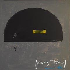 Ruz.  Grigio e nero  Grande Piazza  colore - pittura acrilica astratta originale