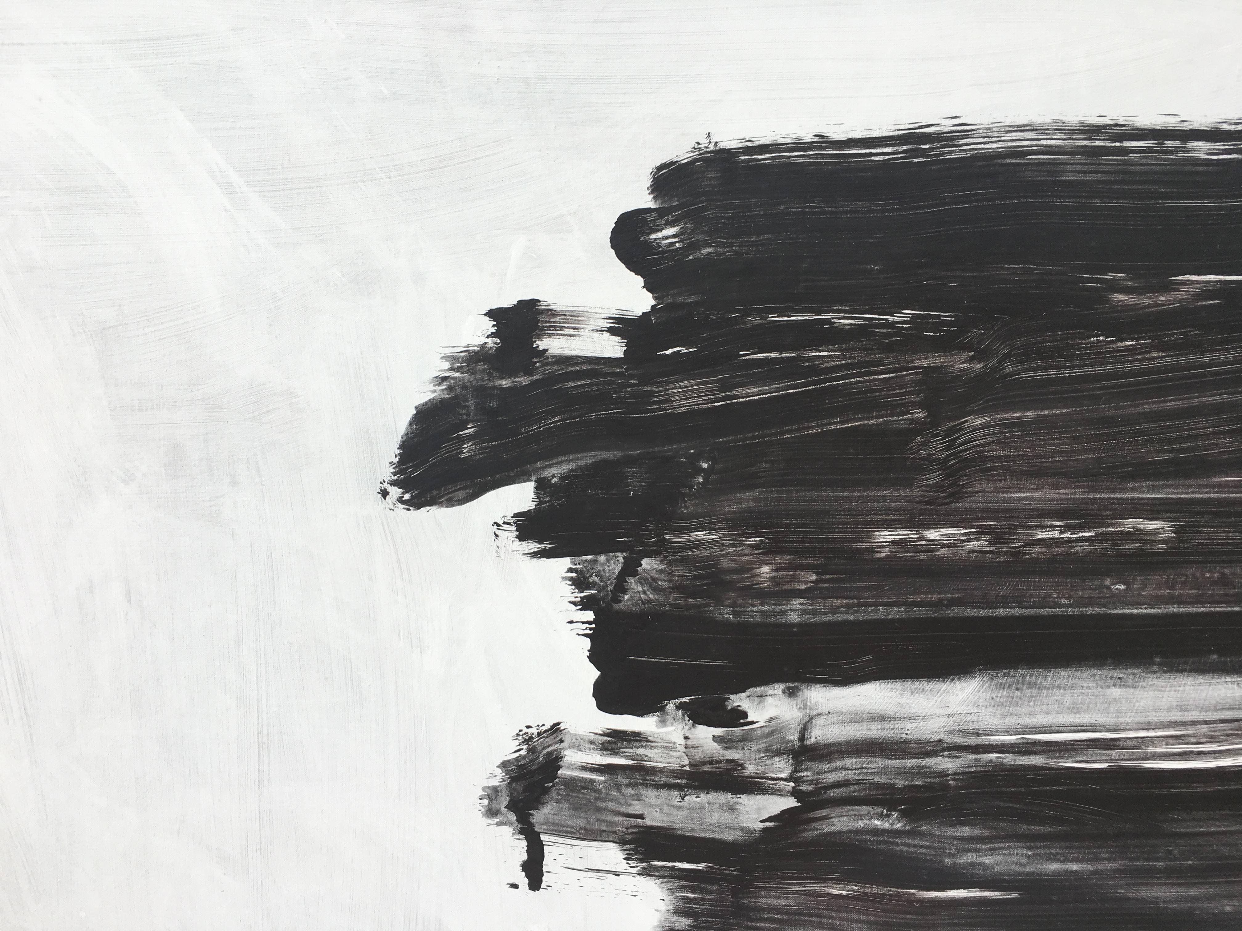 Ruz   Gray and Black Diptych  Very Big  original abstract canvas  acrylic For Sale 1