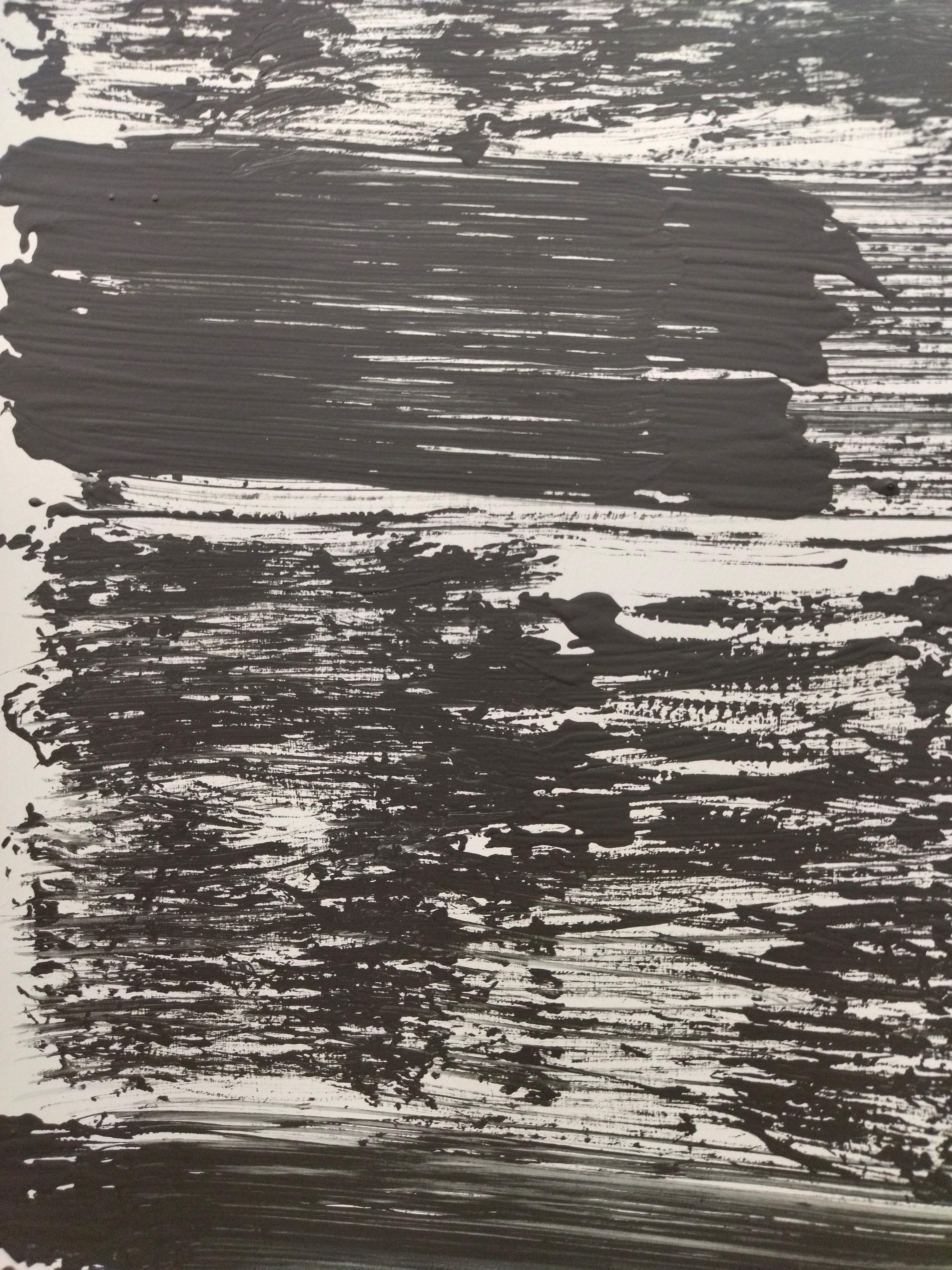 Ruz   Gris Negro Qui Primitivum est. Paisajes -  Acrílico abstracto  Pintura en venta 1