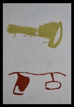 Ruz  Fondo Verde Rojo Luz  Pintura abstracta acrílica sobre lienzo