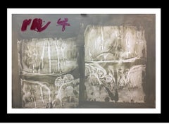 Ruz   Gris y rojo  Marrón  Paisajes  Acrílico abstracto sobre papel Pintura