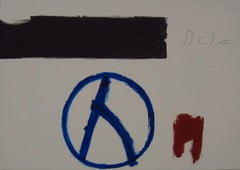 Ruz Grey black blue Abstract Acrylic  Painting