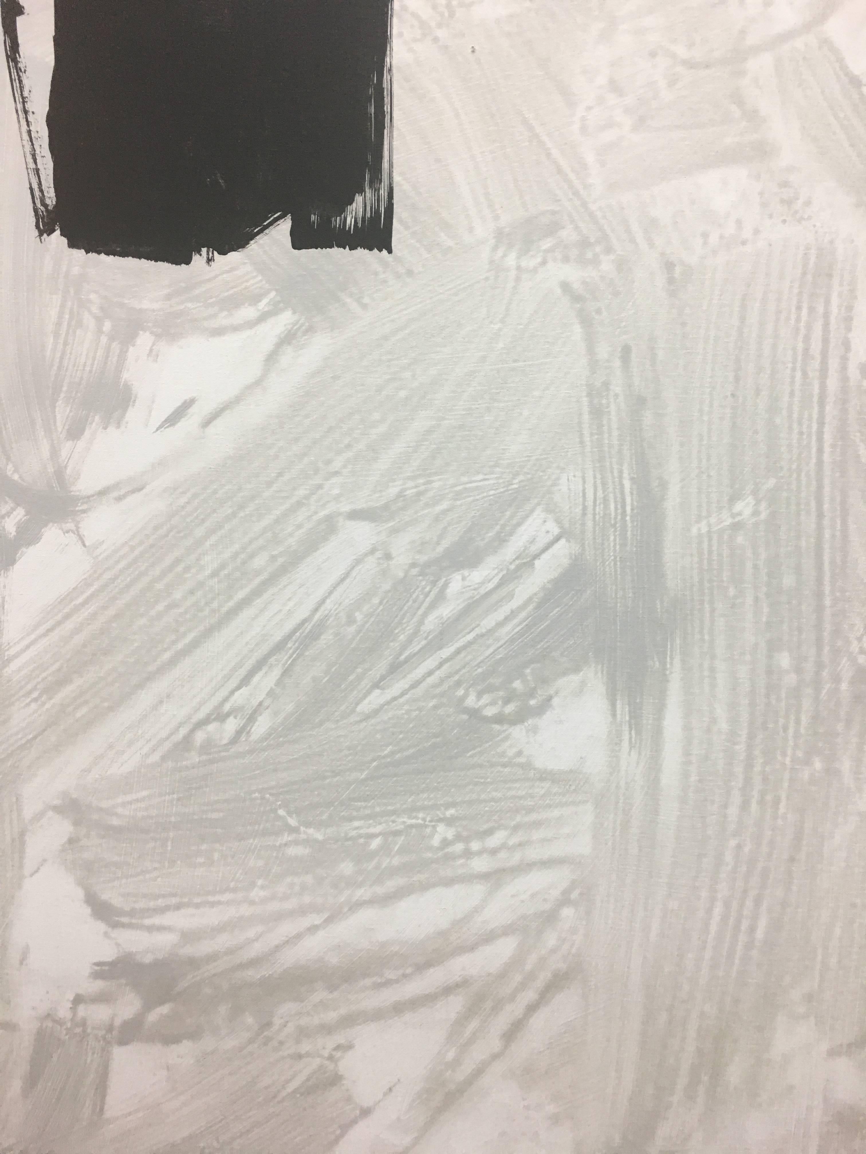 Ruz   Grigio  Nero  Verticale  pittura acrilica astratta originale in vendita 1