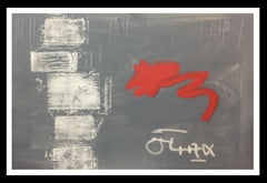 Ruz  Gris Rojo  Paisajes - Pintura abstracta acrílico sobre papel