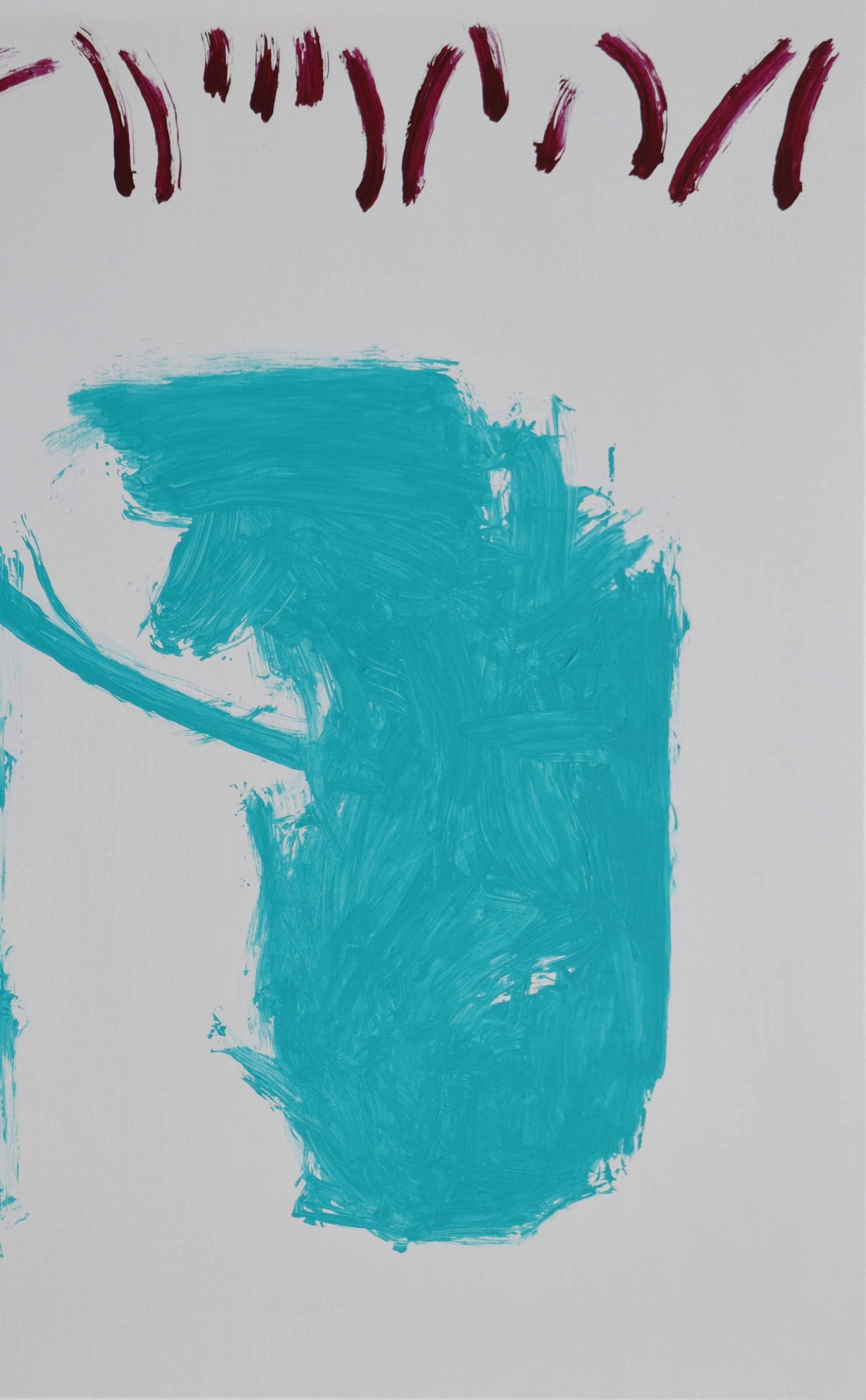 Ruz  Homenaje a Beethoven original abstract canvas - Painting by RAFAEL RUZ