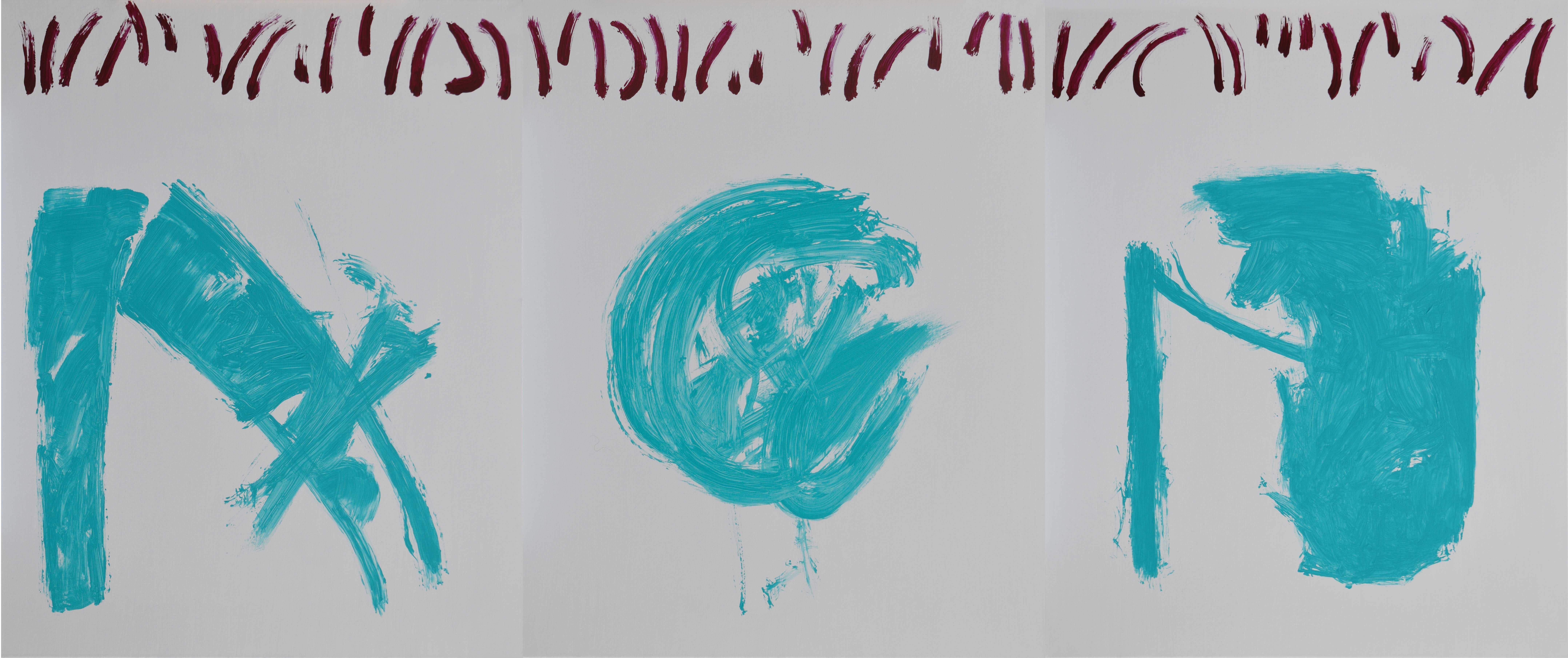 RAFAEL RUZ Abstract Painting - Ruz  Homenaje a Beethoven original abstract canvas