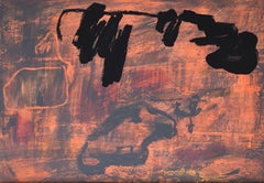 Peinture acrylique sur toile « Largo Viaje », abstraite, XXIe siècle, encadrée