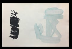 Ruz 27 Luz y Fondo Negro - Pintura Abstracta Acrílico sobre papel