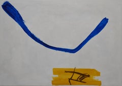 Ruz – Heller Hintergrund, Blau – Veritas Veritatis – Abstraktes Acrylgemälde
