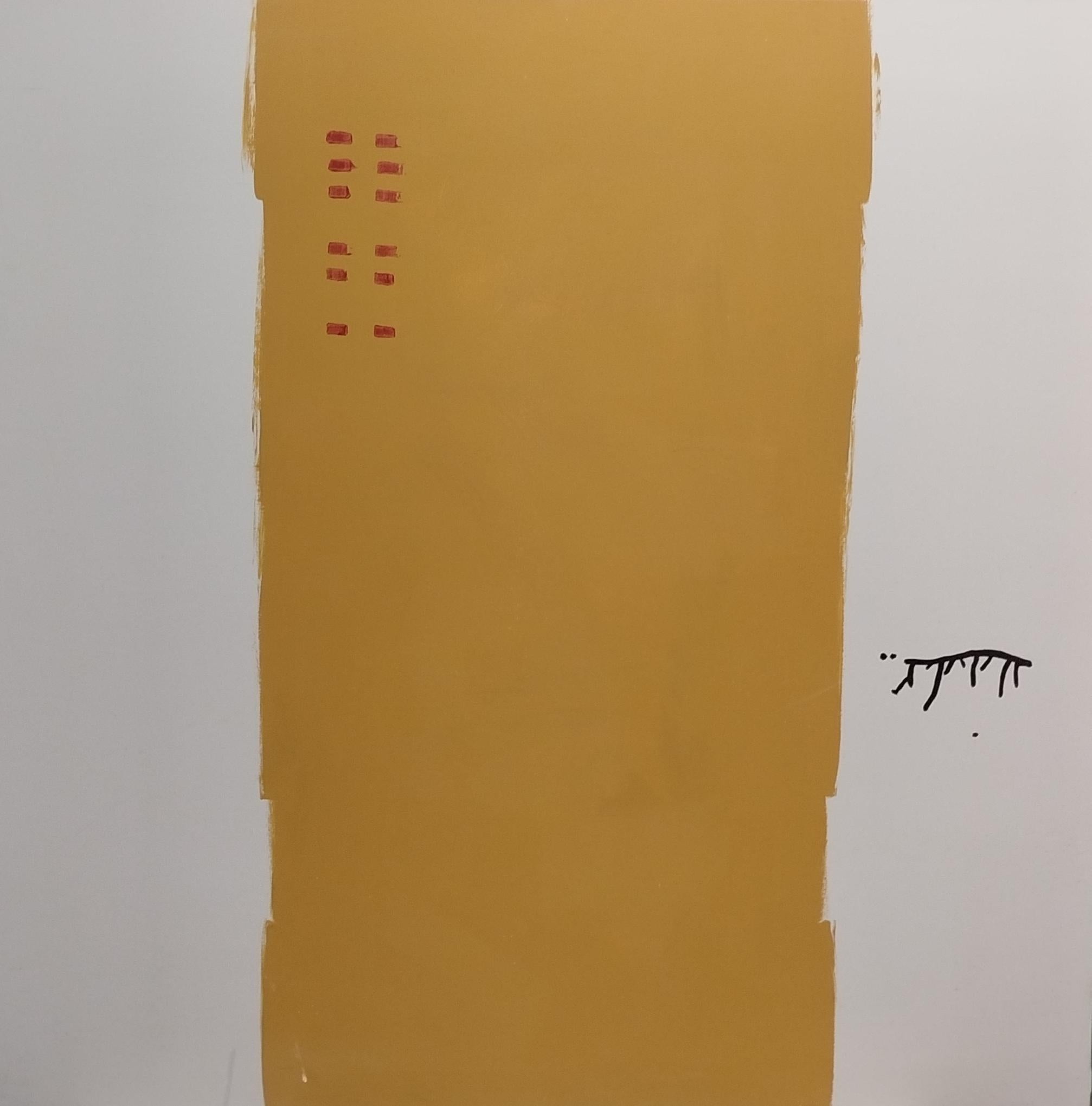 Abstract Painting di RAFAEL RUZ - Pittura astratta di Ruz, acrilico su tela, XXI secolo, con cornice