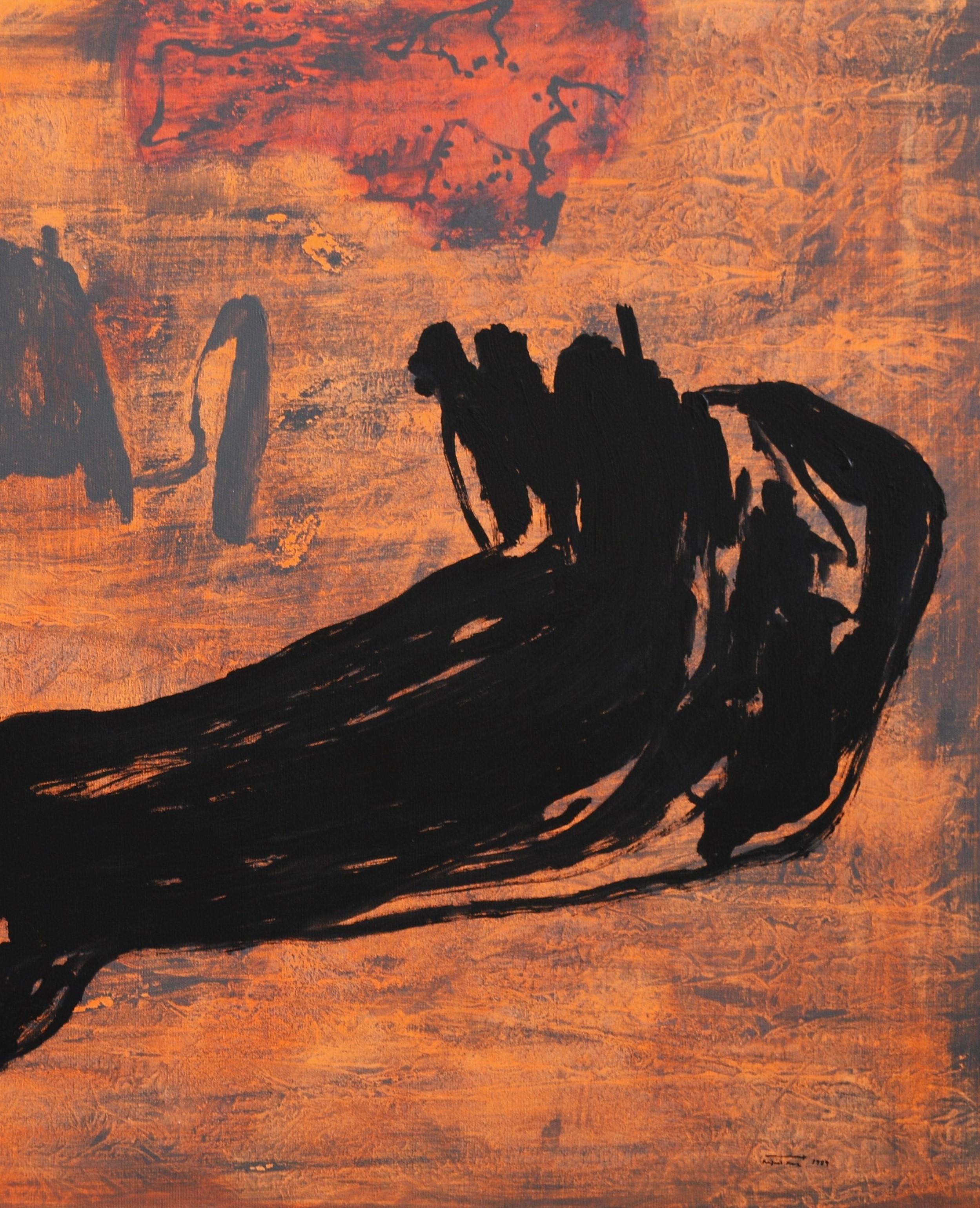 Ruz Quiero rotundidad pintura sobre lienzo acrílico - Painting Abstracto de RAFAEL RUZ