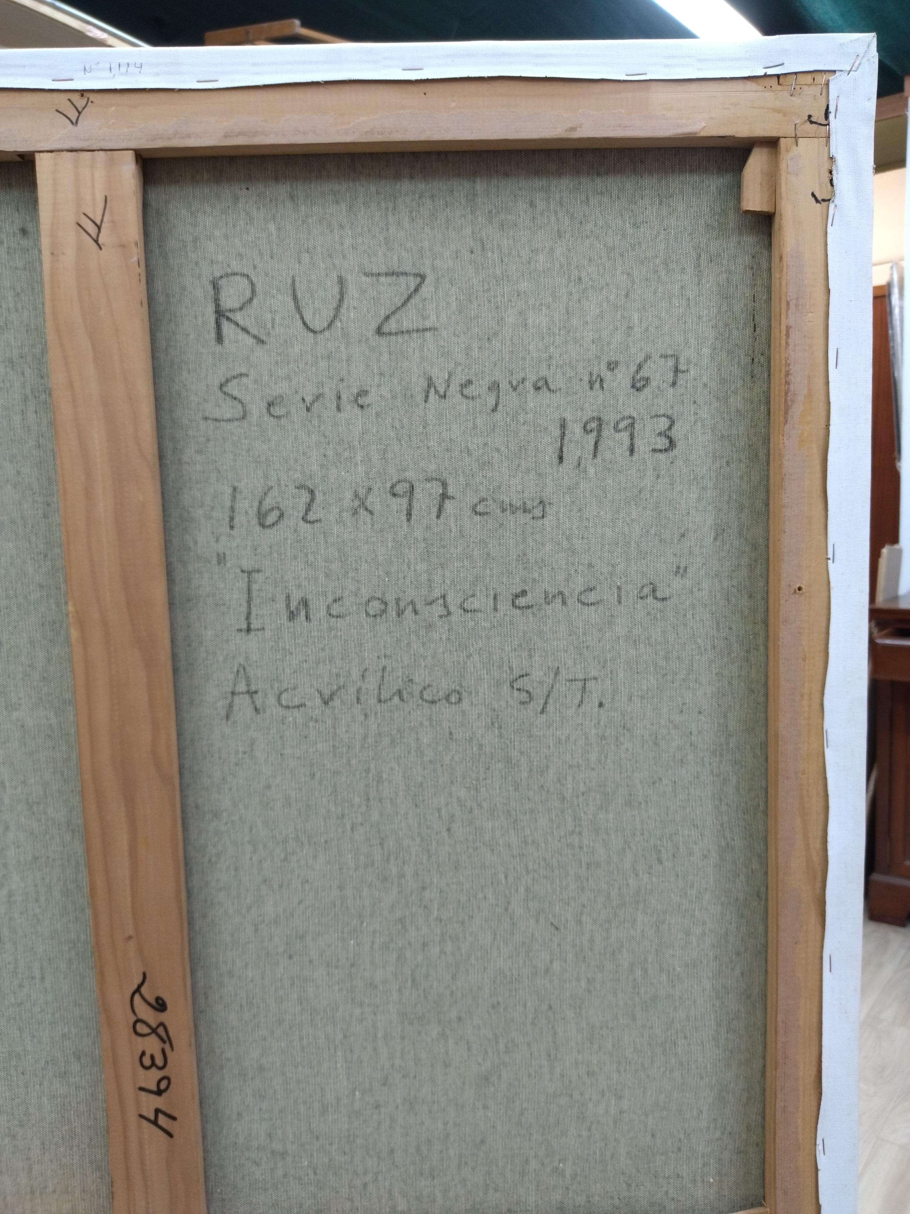 Ruz 11  Rosso Grande Verticale  inconsciencia.  -  Acrilico astratto  Pittura 4