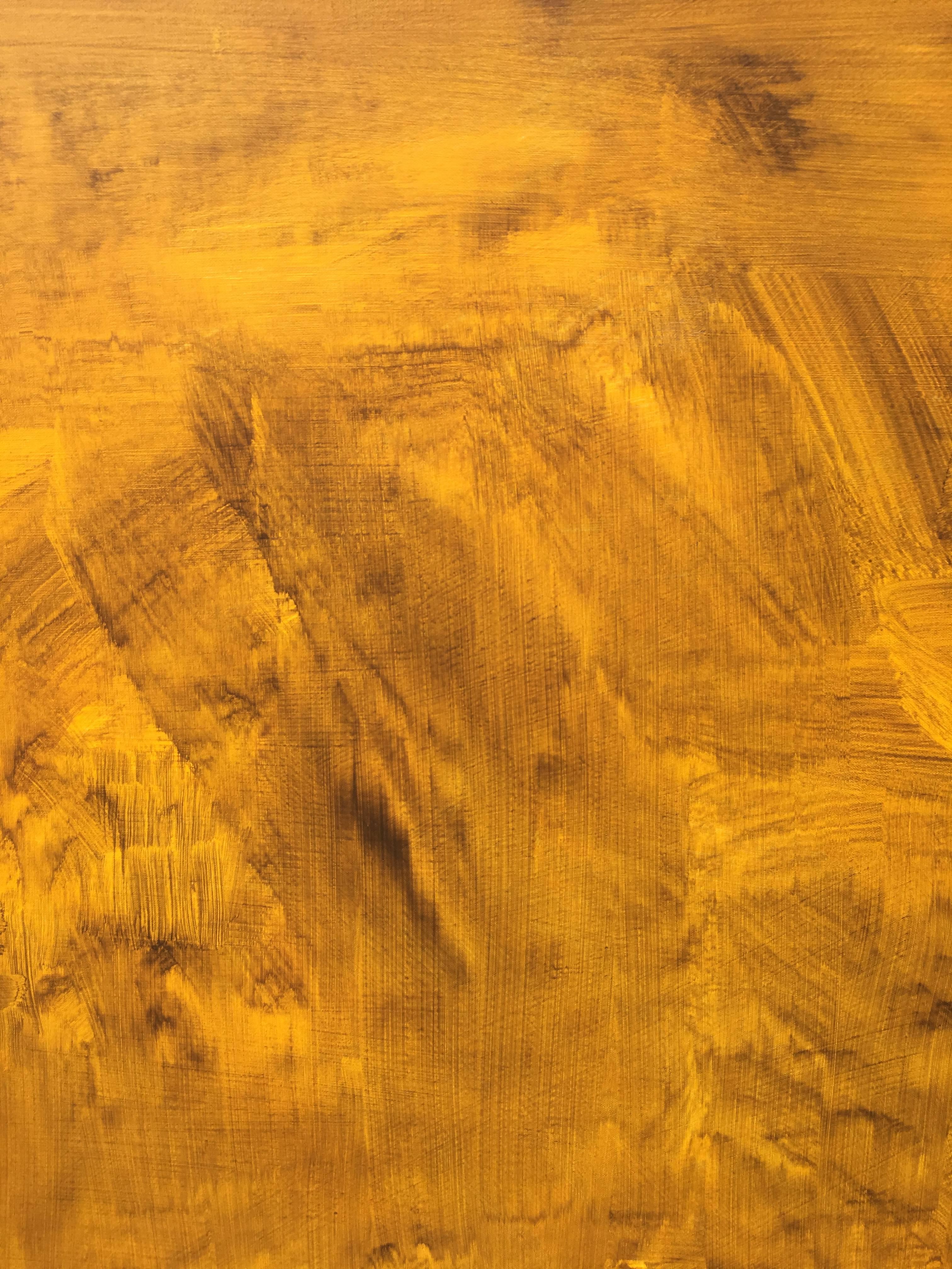 Ruz   Square  Big Golden  Yellow original abstract canvas  For Sale 1
