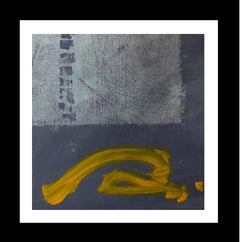 Ruz    Square  Gray and Gold Landscapes -  Abstract Acrylic on paper