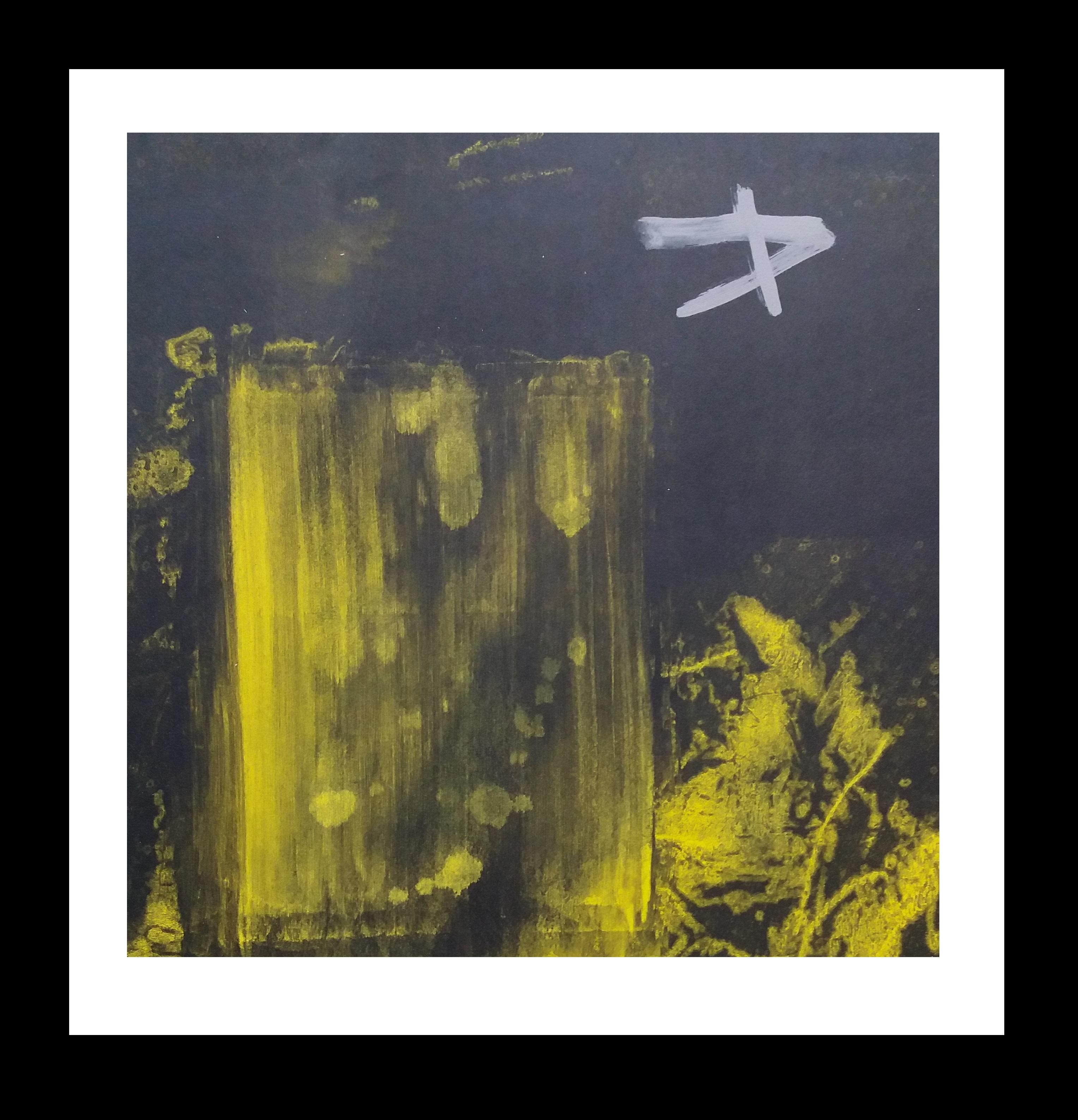 RAFAEL RUZ Abstract Painting - RUZ Square Small  Interior   2015 Rafael Ruz Abstract Acrylic  Painting