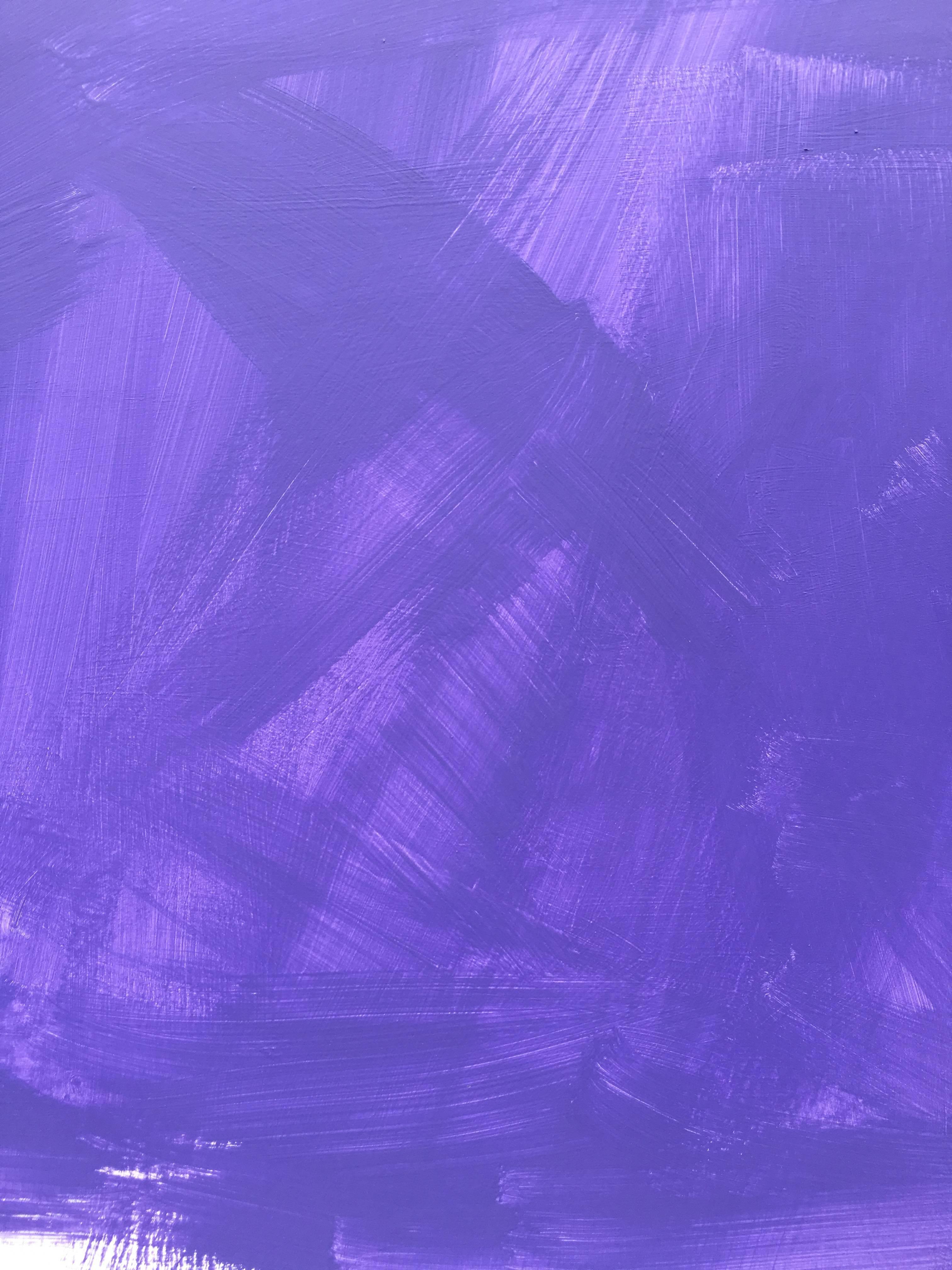 Ruz  Vertical  Bigli  Un arrière-plan clair  Rouge  Violet   Acrylique abstrait  toile en vente 2