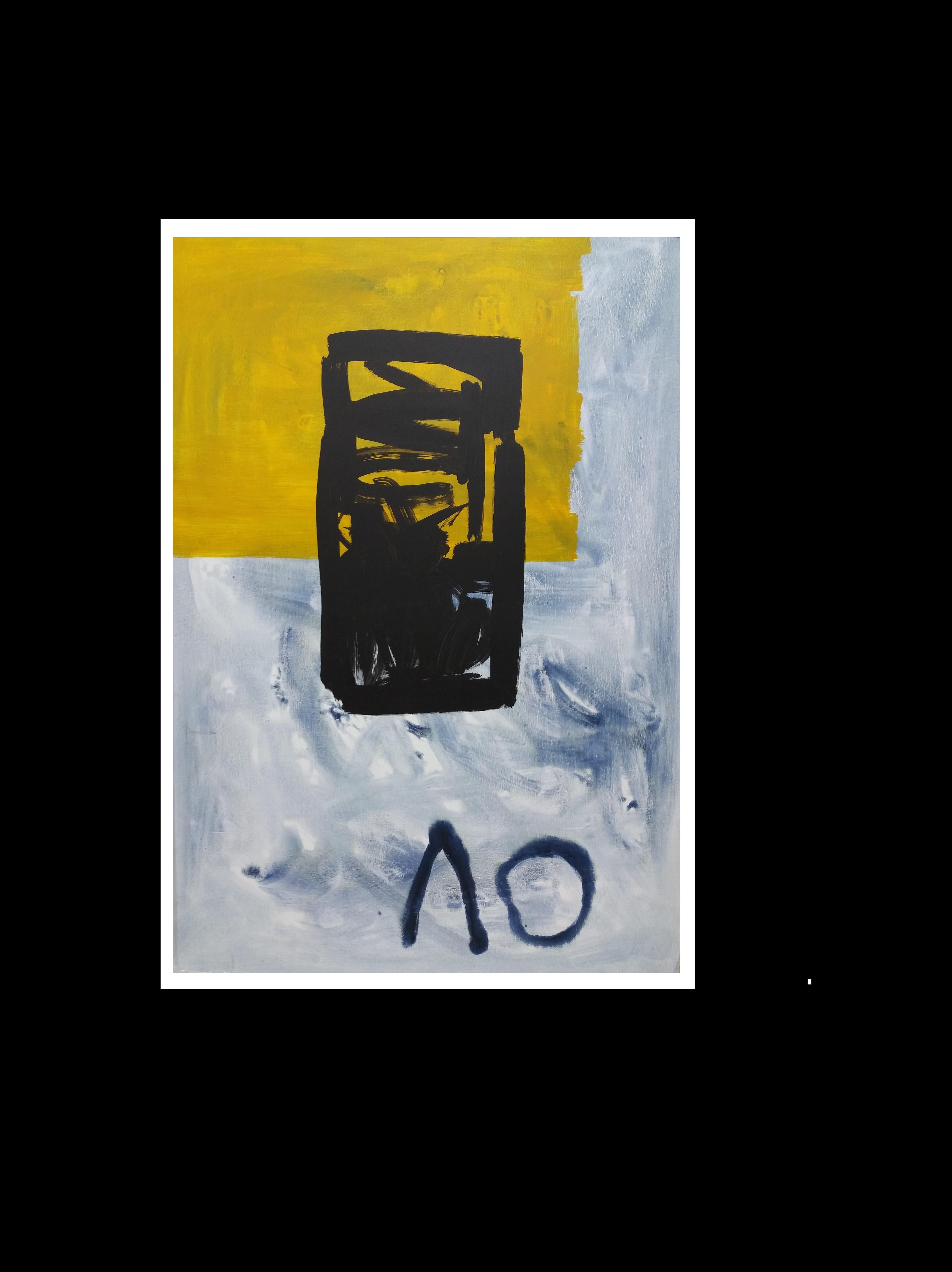 Ruz Vertikales Blau  Bigli  Interieurlandschaften – Abstraktes Acryl auf Leinwand im Angebot 3