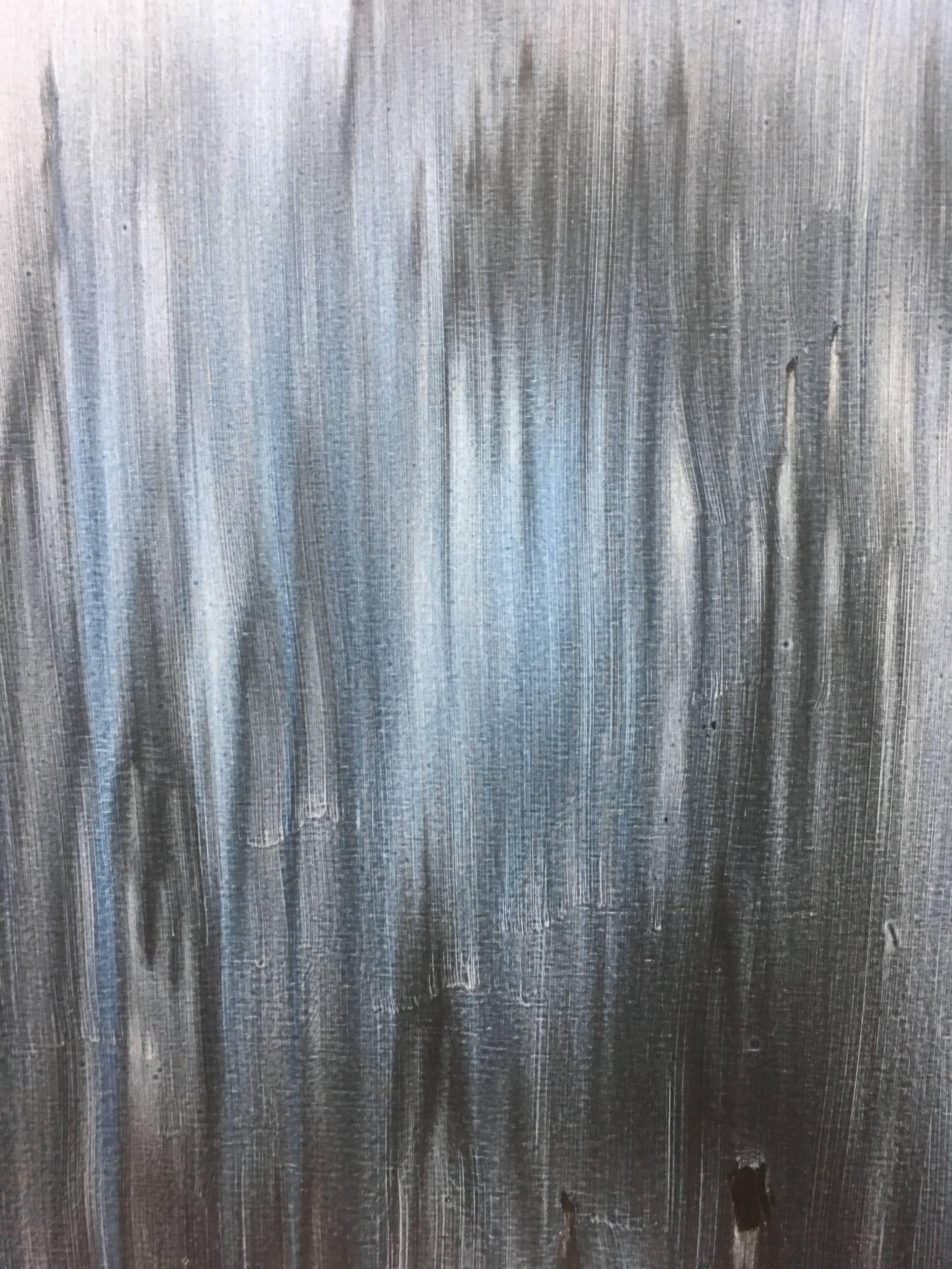 Ruz  Vertical  Blue  Black  Landscape  original abstract - Painting by RAFAEL RUZ