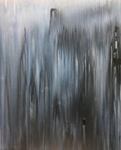 Ruz  Vertical  Blue  Black  Landscape  original abstract