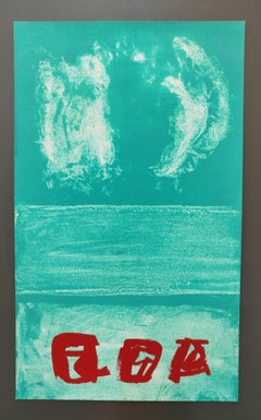 Ruz Vertical Green original abstract acrylic painting