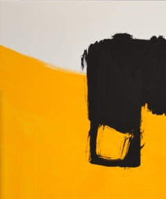 Ruz  Yellow  Black  Tundra-  Abstract Acrylic  Painting