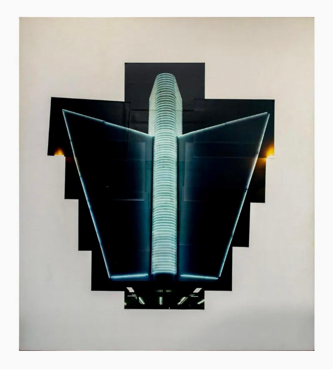 Gran Collage de Fotos Miami Beach Art Deco Neón Fotografía Arquitectónica Arte Cubano - Photograph de Rafael Salazar