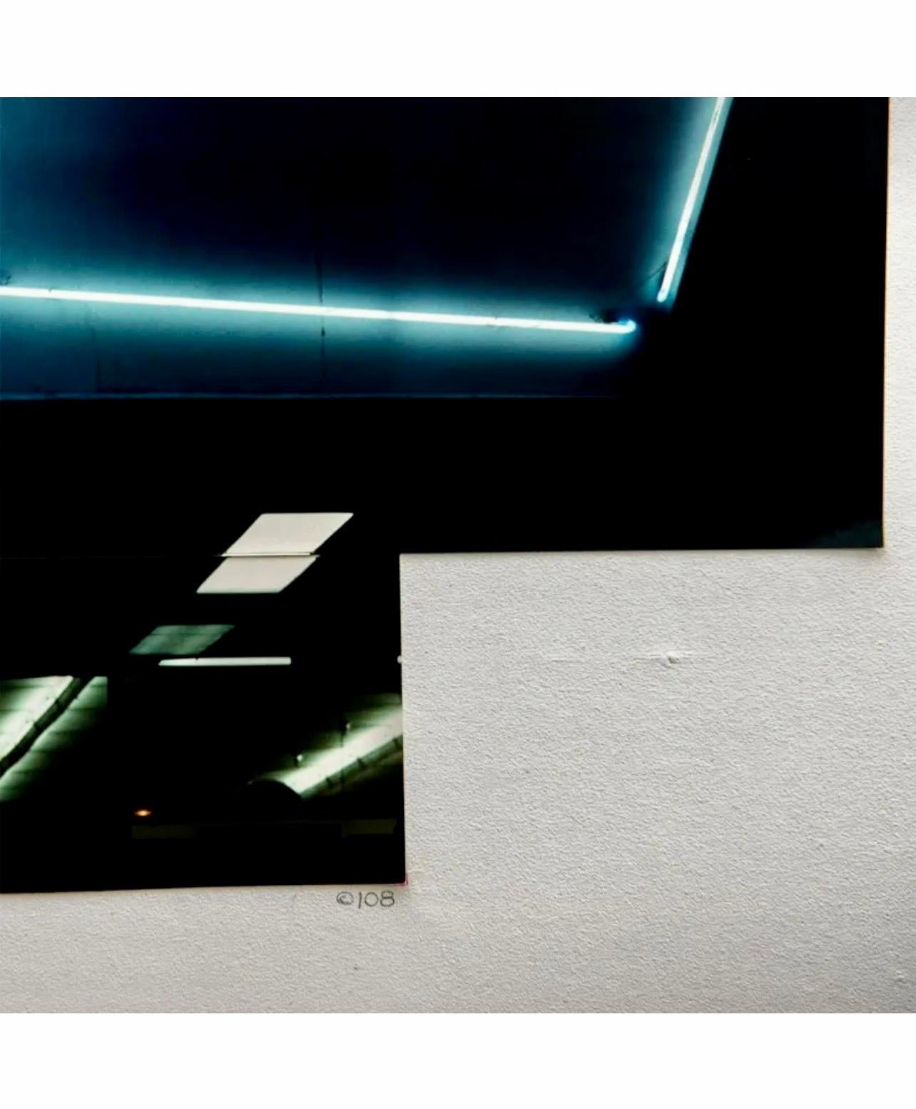 Grand collage de photos - Photographie architecturale néon Art déco de Miami Beach - Art cubain en vente 2