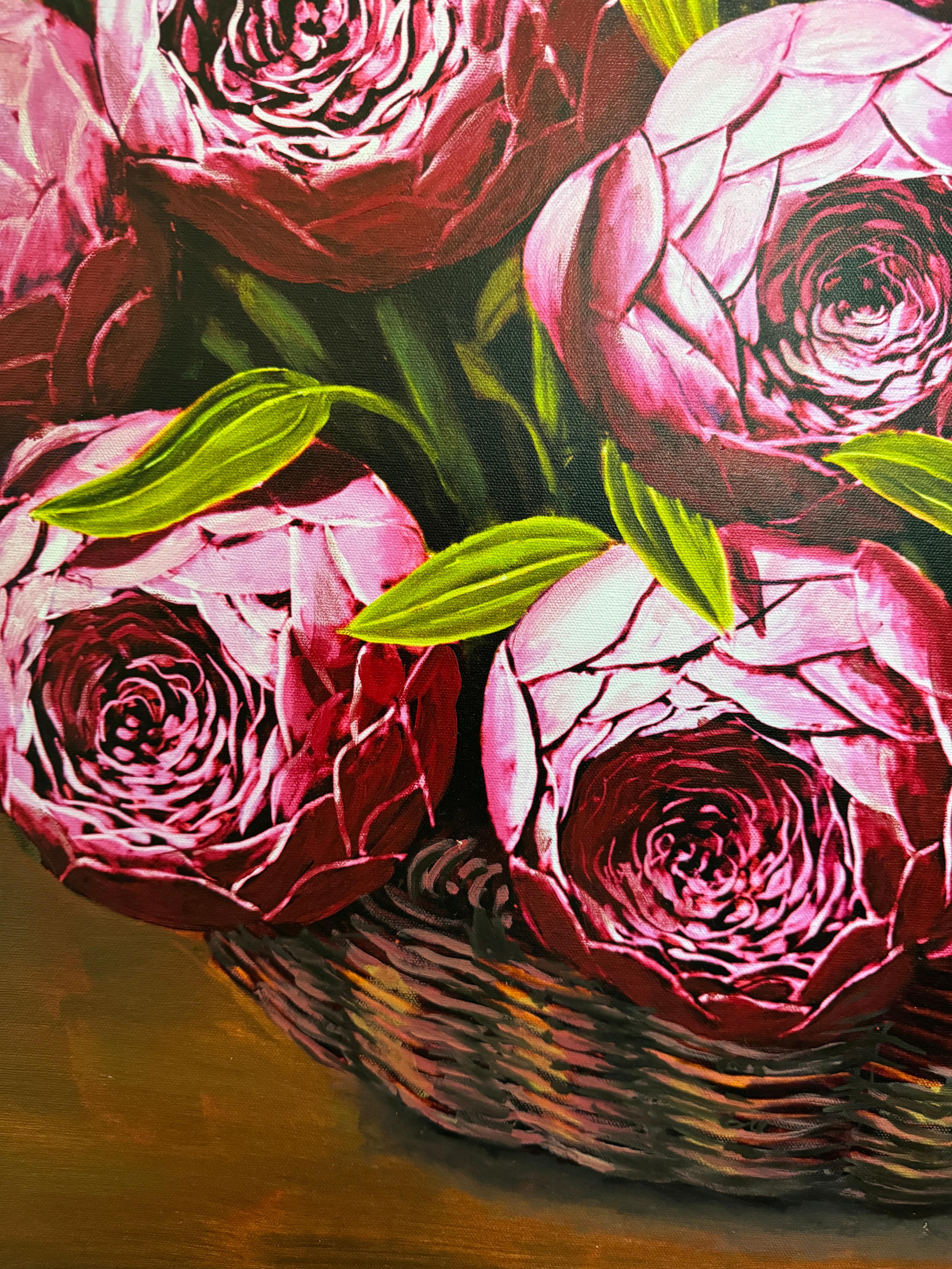 Panier pleine de fleurs en vente 2