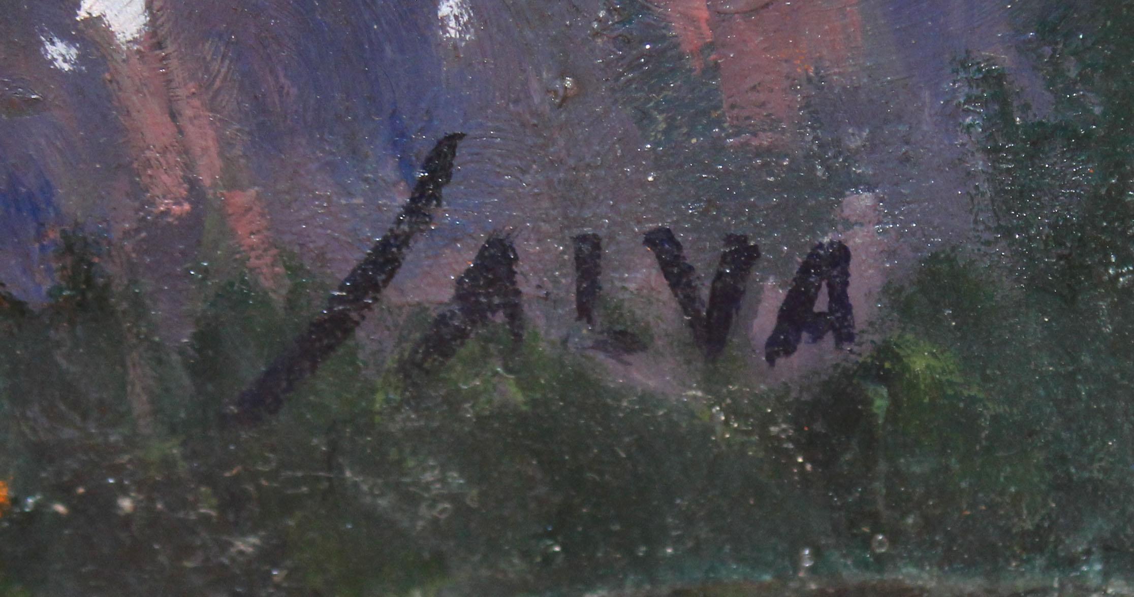 Óleo sobre tela - Im Gebirge aufgewacht im Angebot 2