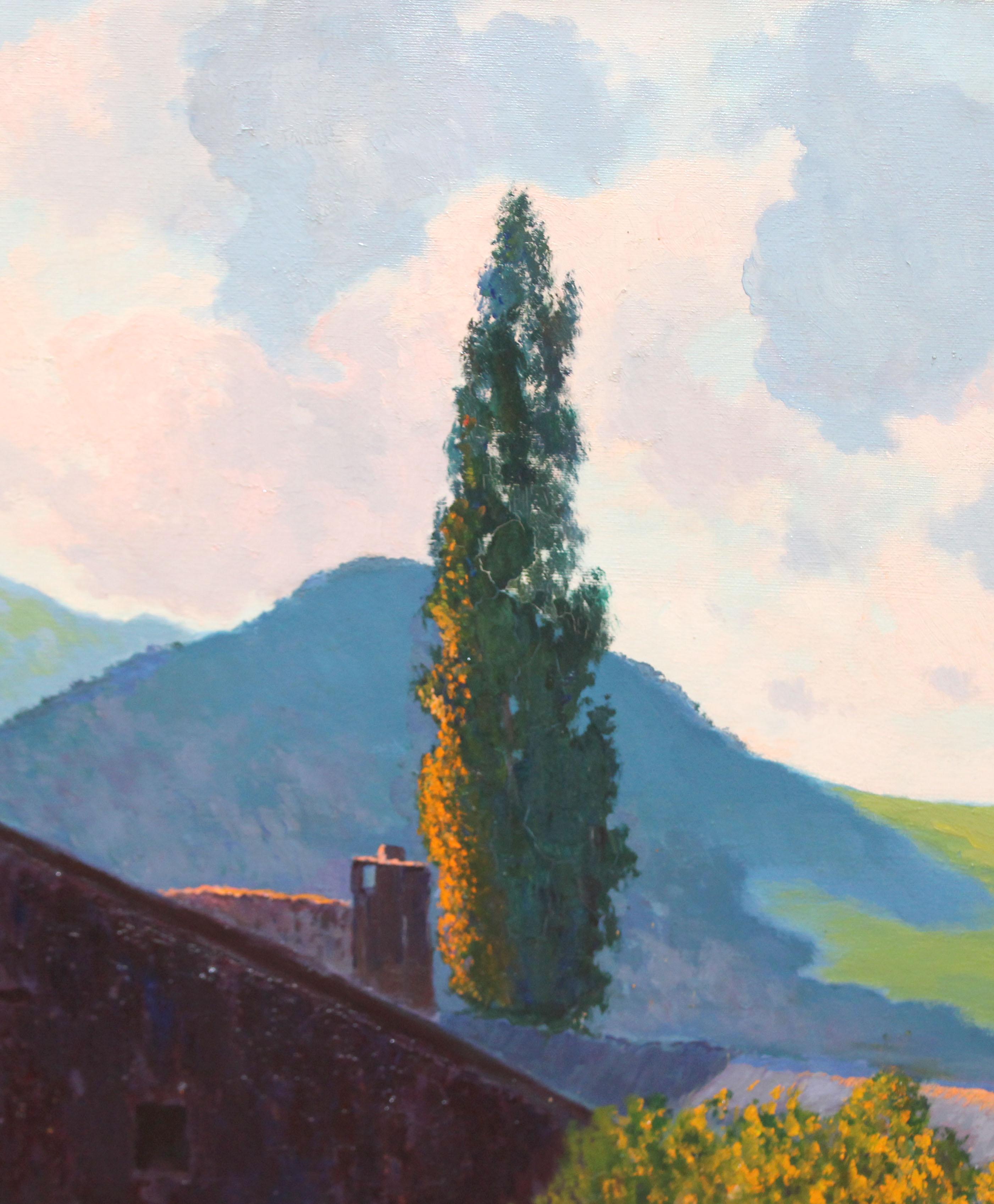 Óleo sobre tela - Amanecer en el campo - Impressionist Painting by Rafael Salvá Balaguer