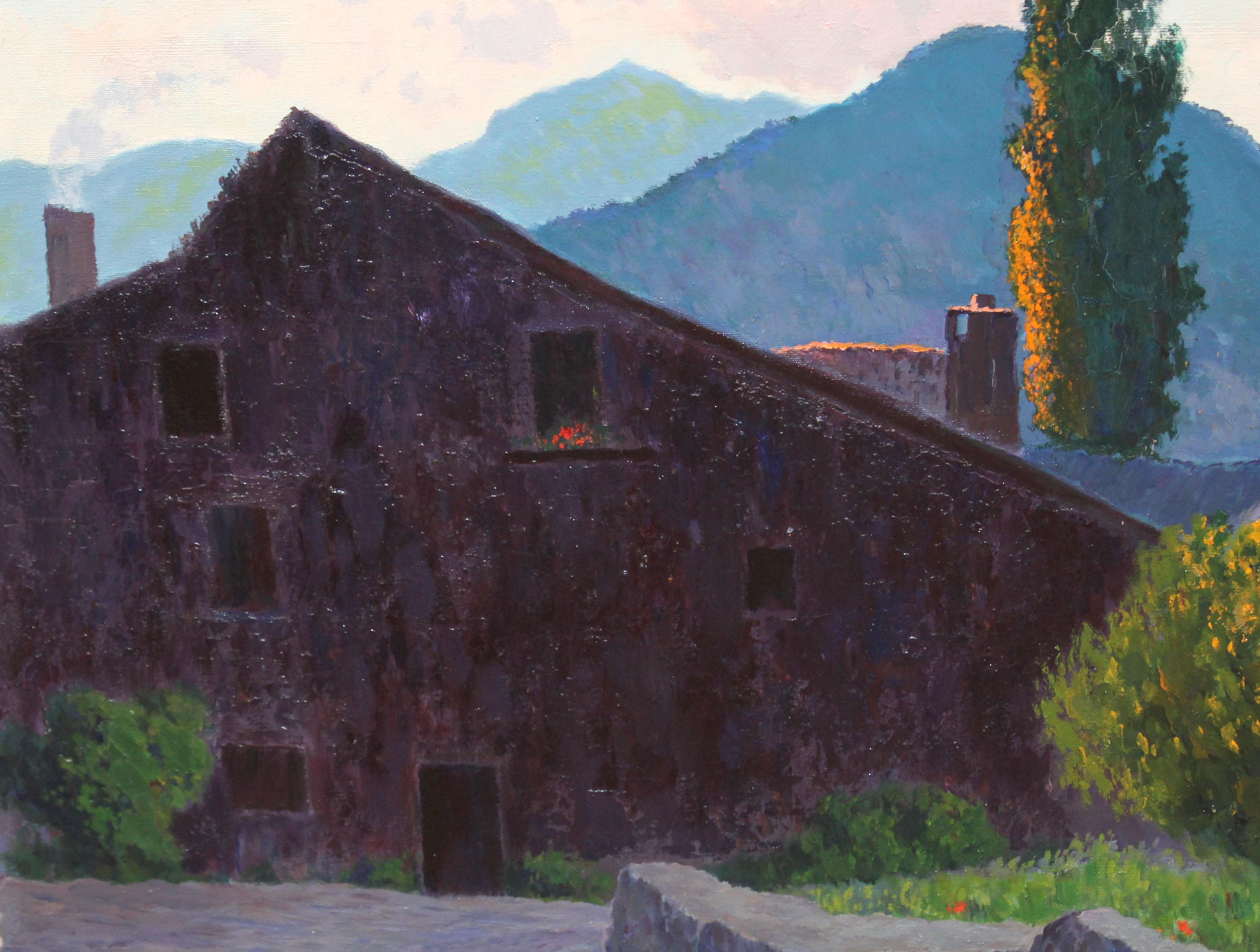 Óleo sobre tela - Amanecer en el campo For Sale 1