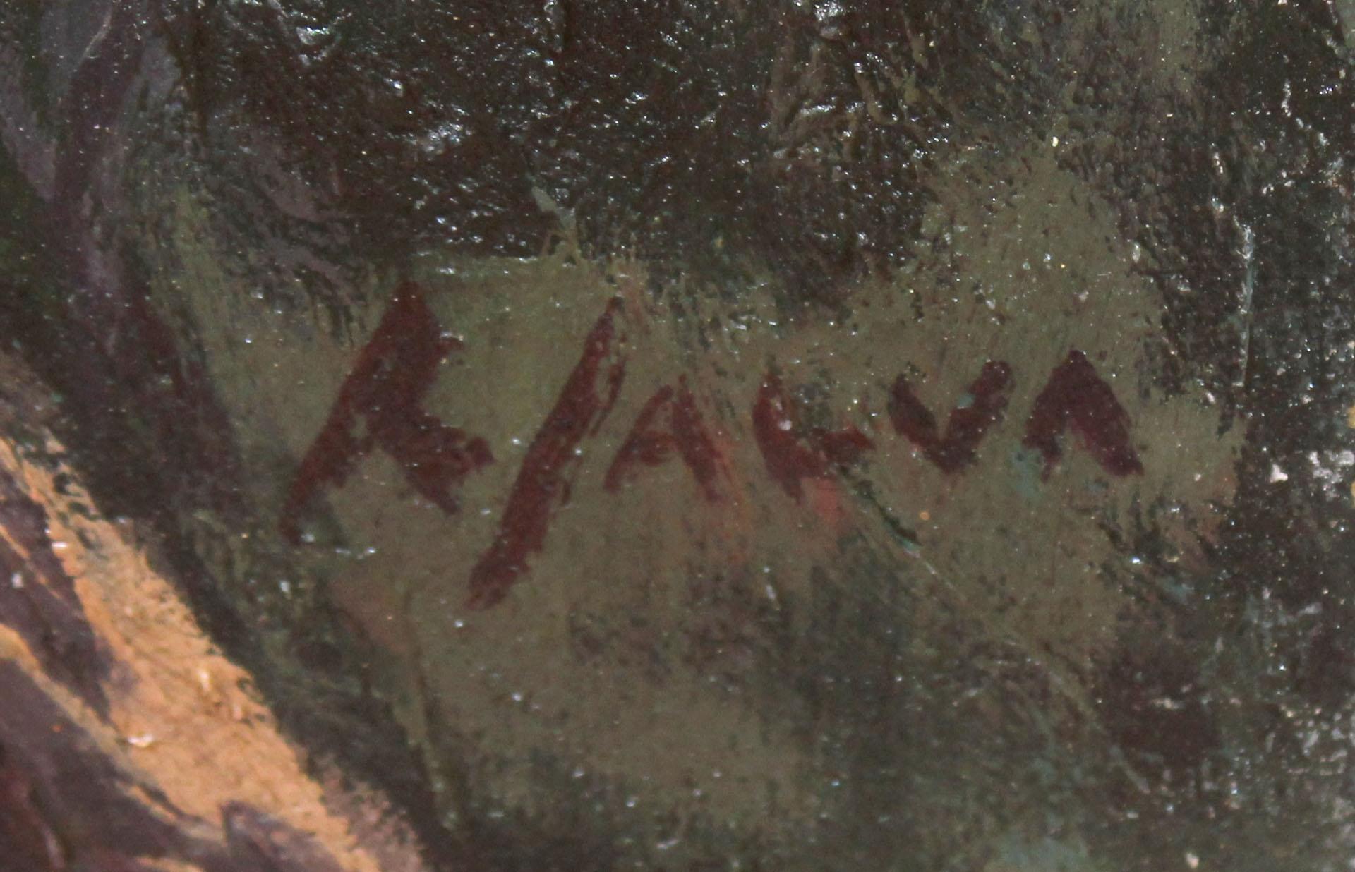 Óleo sobre tela - Gebirgshorizont im Angebot 4