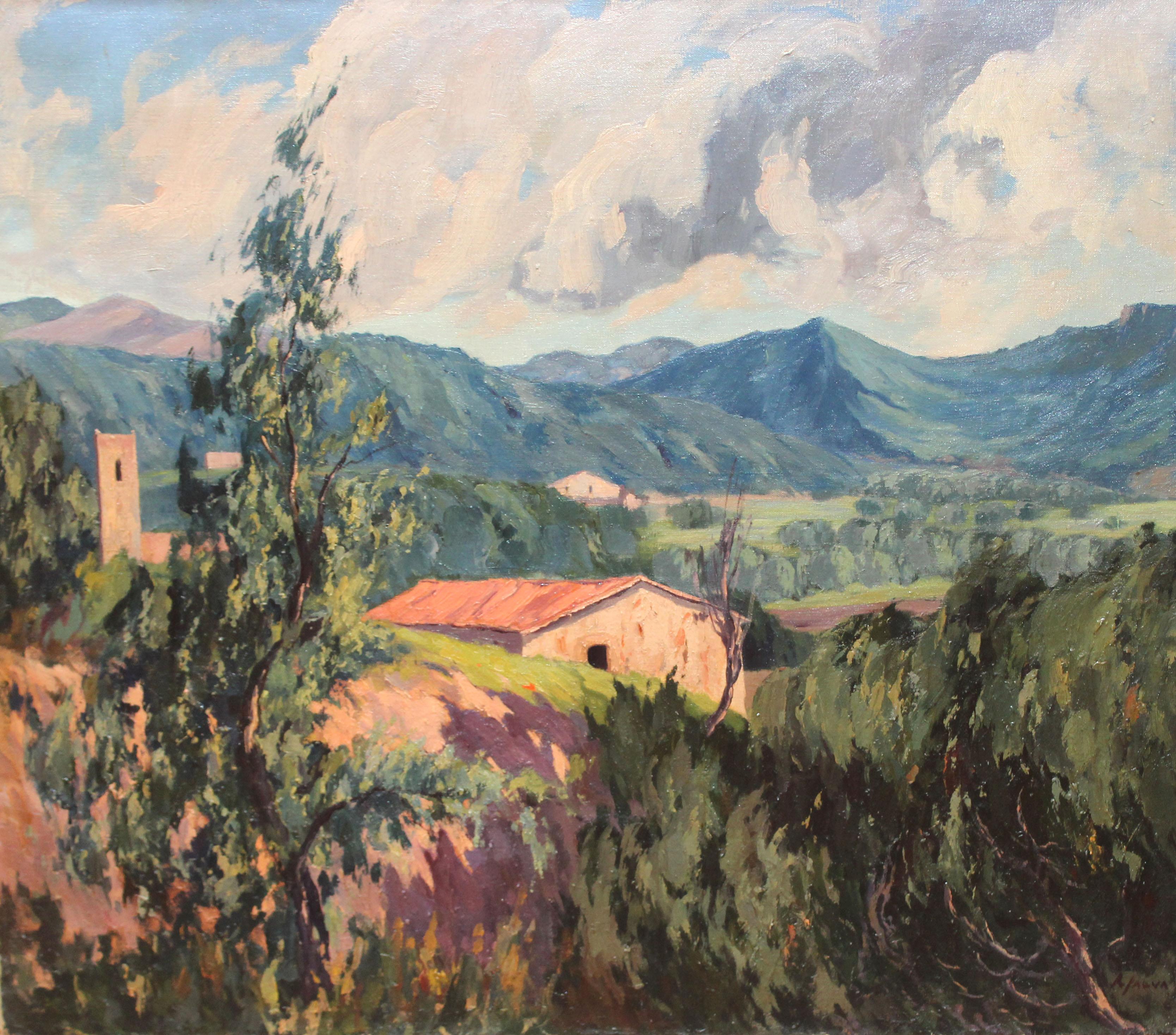 Óleo sobre tela - Horizonte de montaña