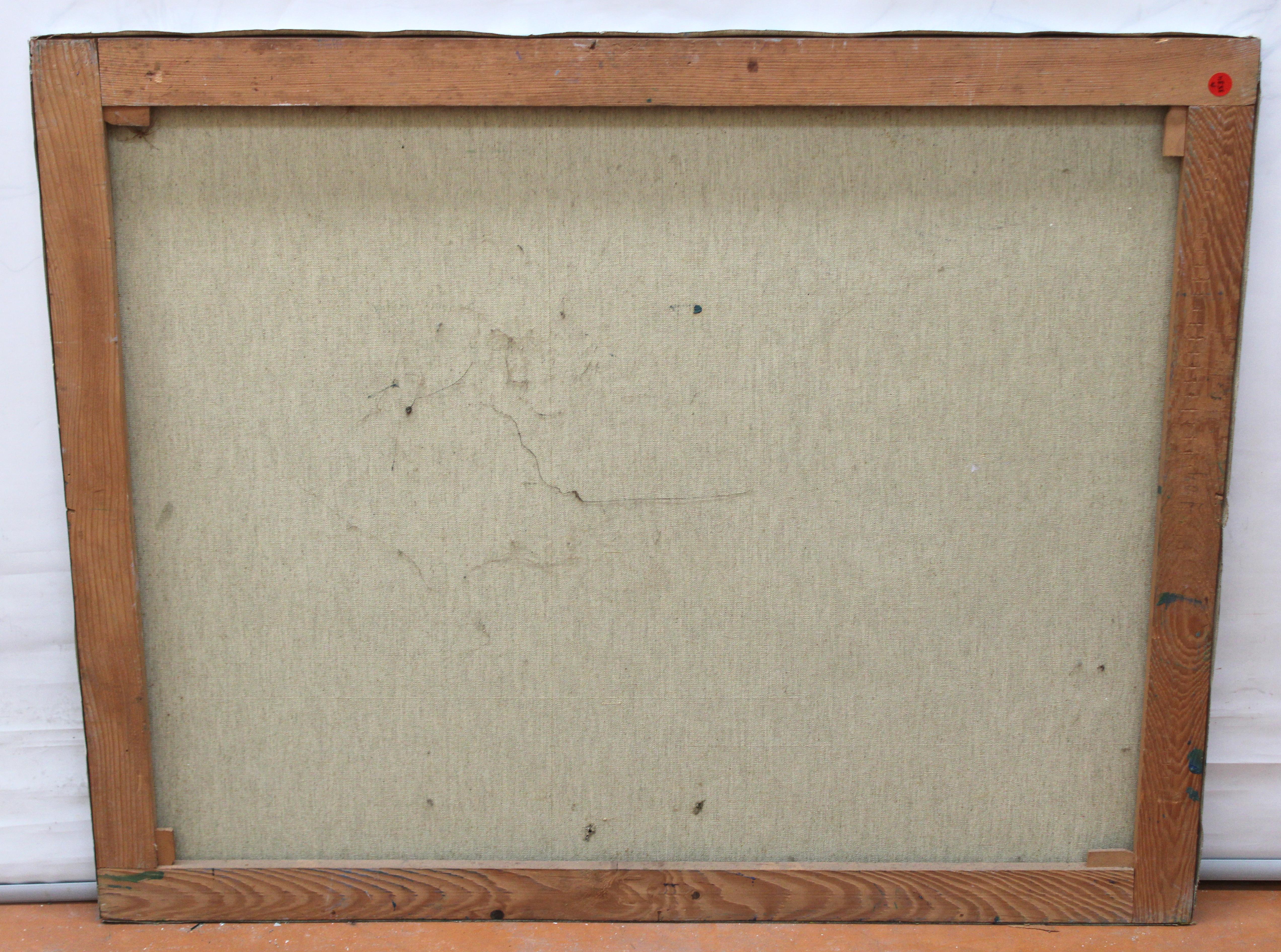 Óleo sobre tela - Tranquillité rurale en vente 5